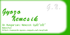 gyozo nemcsik business card